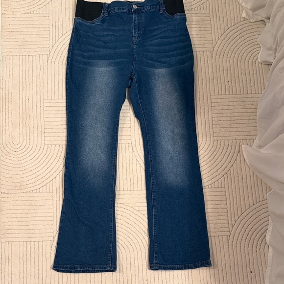 SHEIN Denim - SHEIN Dark Blue Straight Leg Jeans